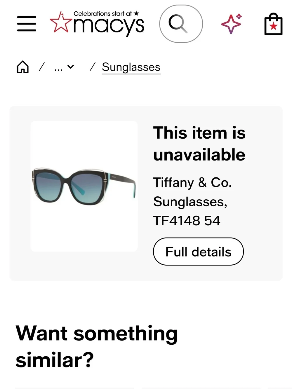 Tiffany & Co. Cat Eye Sunglasses In Robin's Egg Blue with Metal Double 